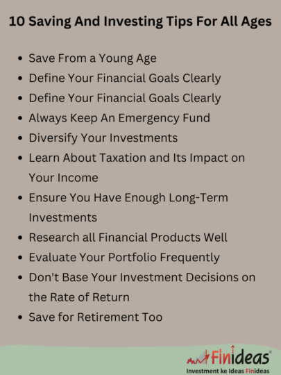 10 Saving And Investing Tips For All Ages - List